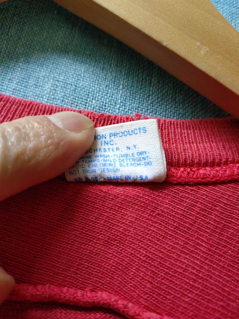 70s チャンピオン バータグ 綿100 フットボール Tシャツ M