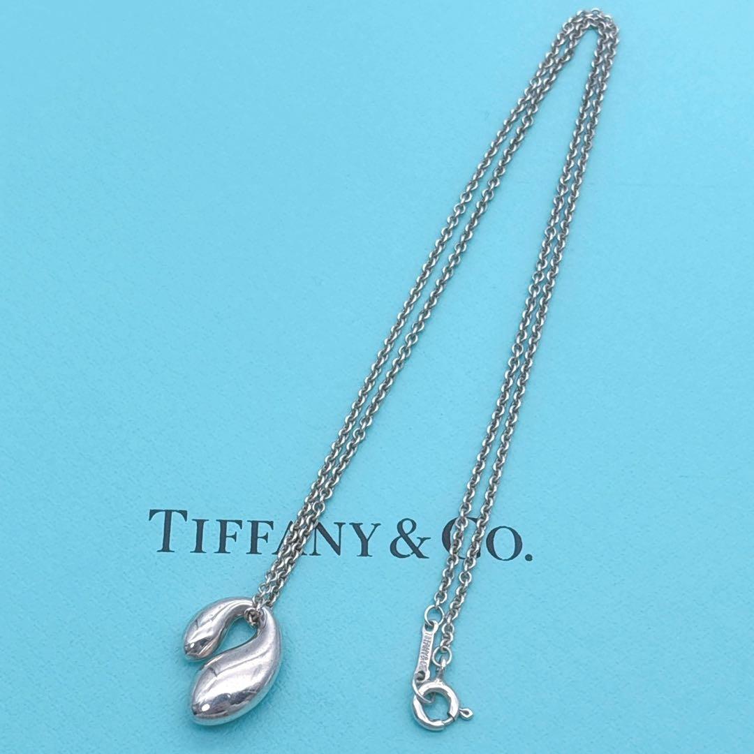 美品◎ティファニー ダブルティアドロップ ネックレス ペンダント シルバー925