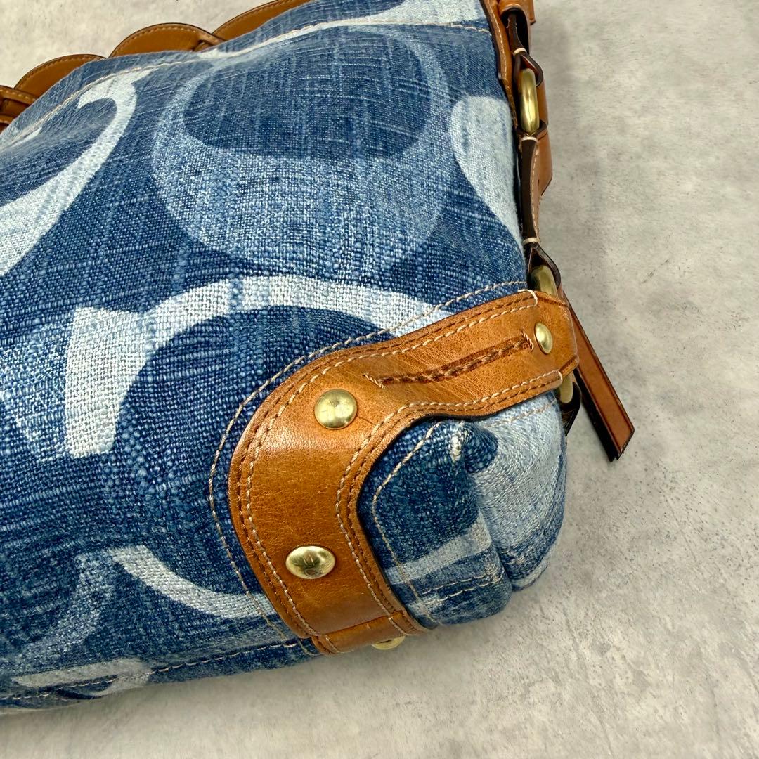 COACH コーチ ワンショルダーバッグ シグネチャー デニム 12197
