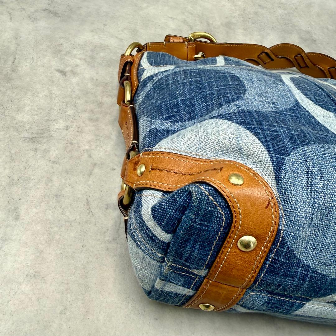 COACH コーチ ワンショルダーバッグ シグネチャー デニム 12197