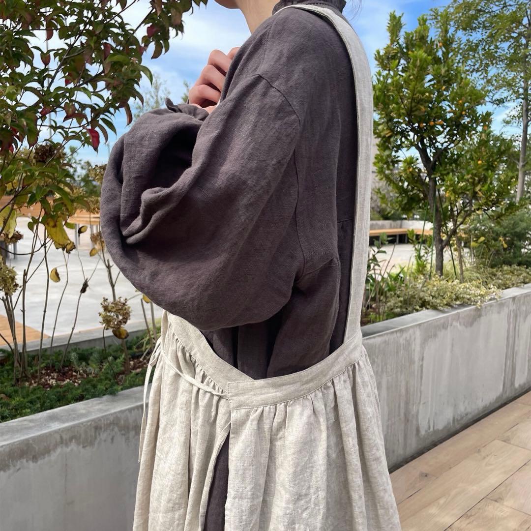 ゆ*ん様 Samansa Mos2リネンレイヤード2WAYエプロンワンピース キ