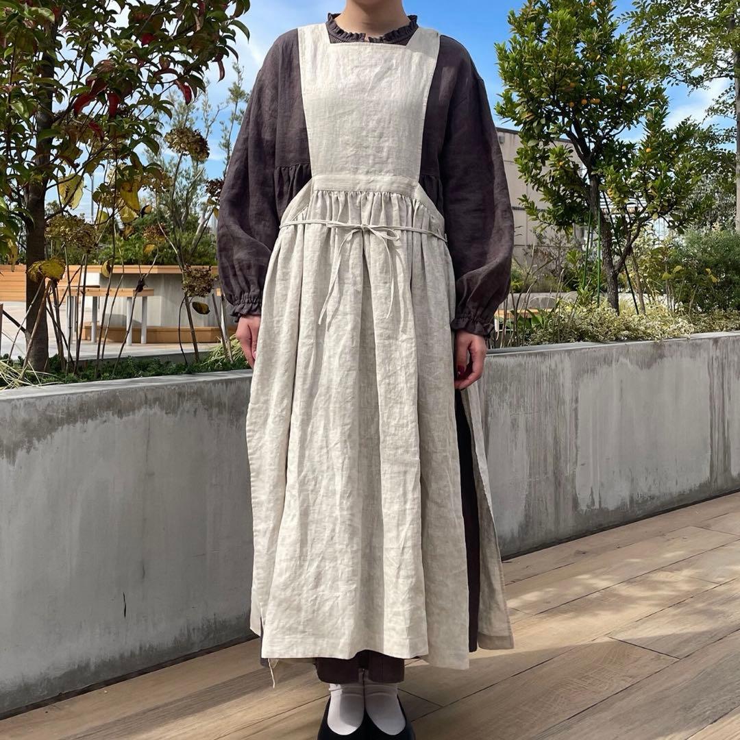 ゆ*ん様 Samansa Mos2リネンレイヤード2WAYエプロンワンピース キ