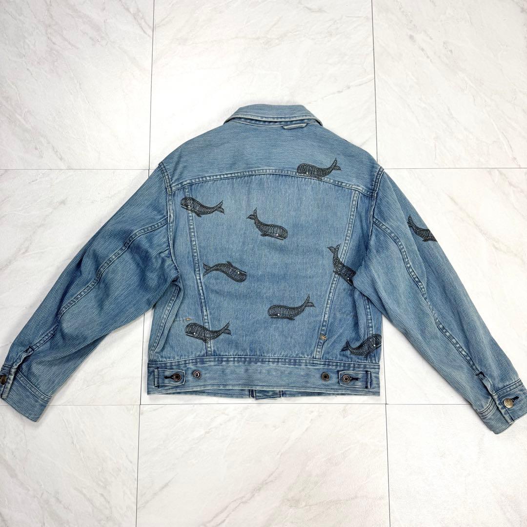 極美品 45R 45rpm クジラ 刺繍 再び デニムジャケット 2
