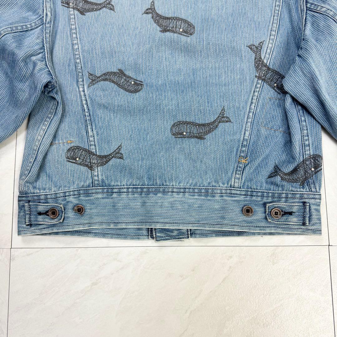 極美品 45R 45rpm クジラ 刺繍 再び デニムジャケット 2