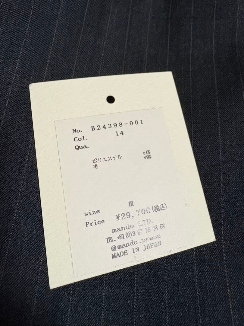 mando マンド　ワイドタックスラックス 3 日本製