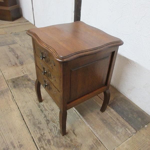 イギリス アンティーク 家具 訳あり サイドチェスト サイドテーブル 6309d