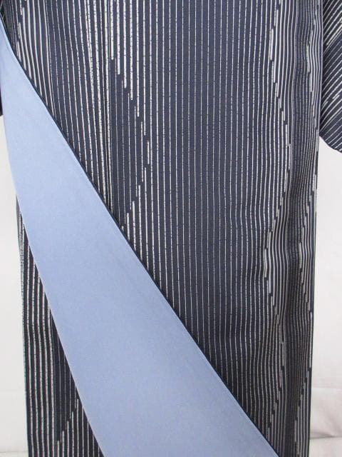 未着用に近い！本場縞大島紬＊もり絹織物＊着物＊証紙あり＊１６３ｃｍ＊裄６７