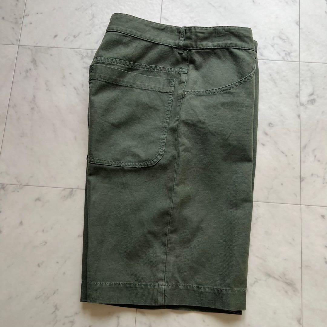 付属品付 CHANEL ココマークメタルボタン ハーフパンツ カーキ 40