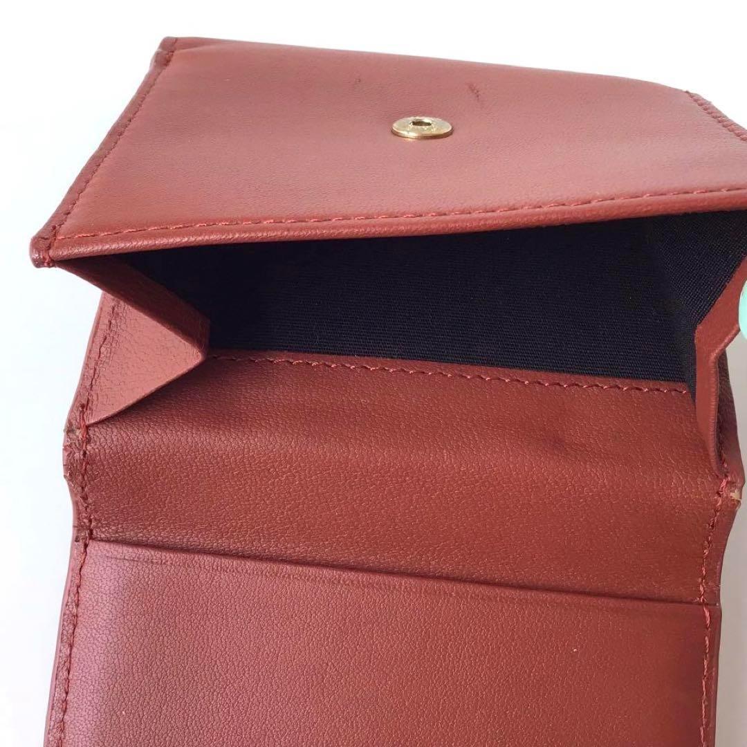 【新品】 ポールスミス✨マルチストライプトリムインサイド ミニ財布 レンガ