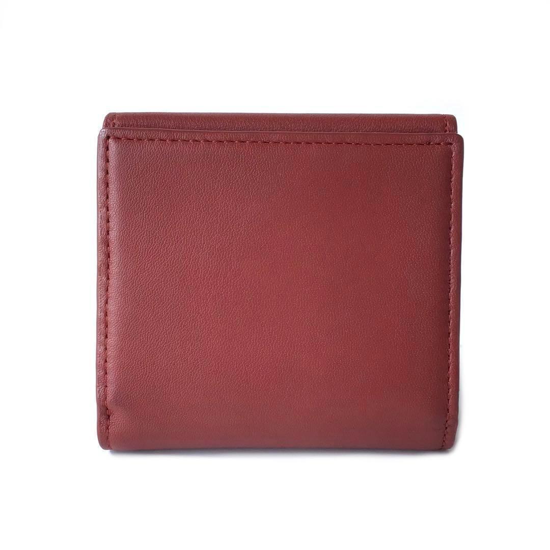 【新品】 ポールスミス✨マルチストライプトリムインサイド ミニ財布 レンガ