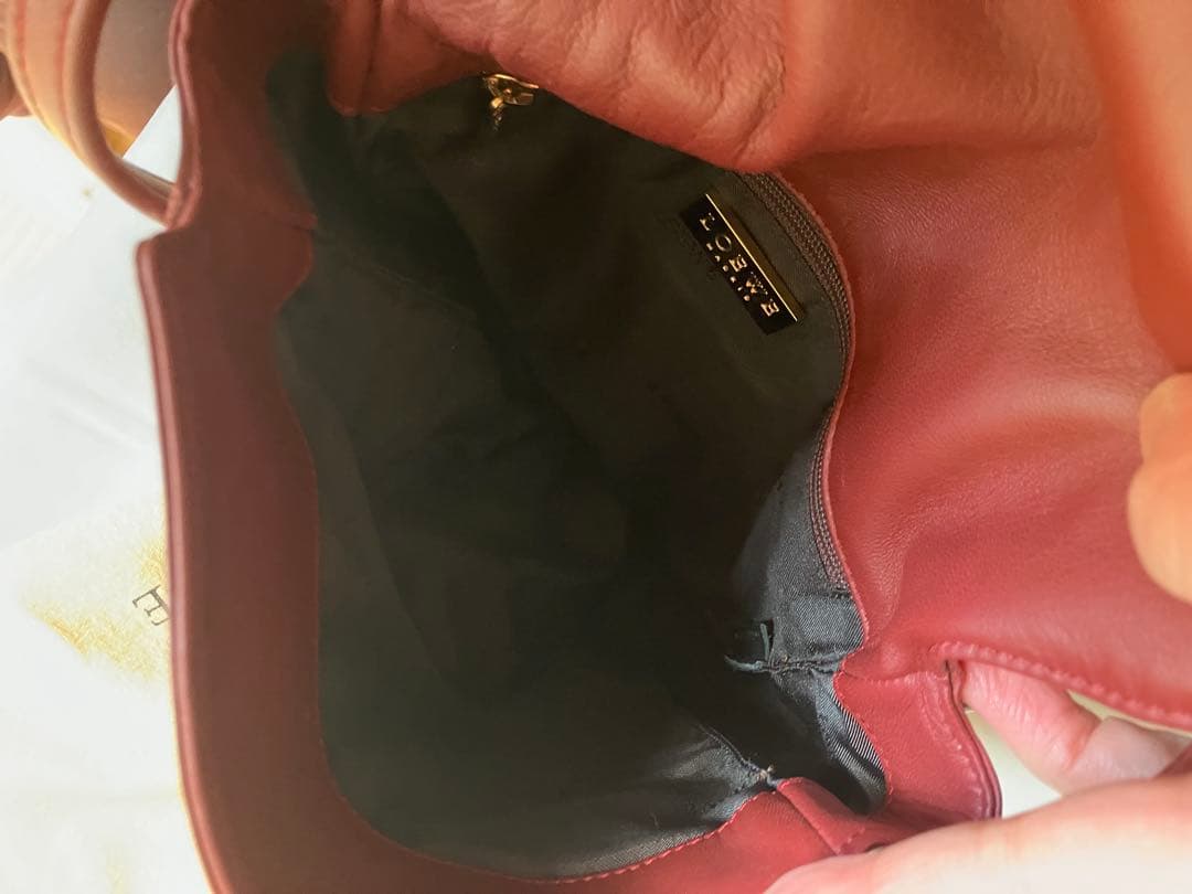 LOEWE ショルダーバック　ボルドー色