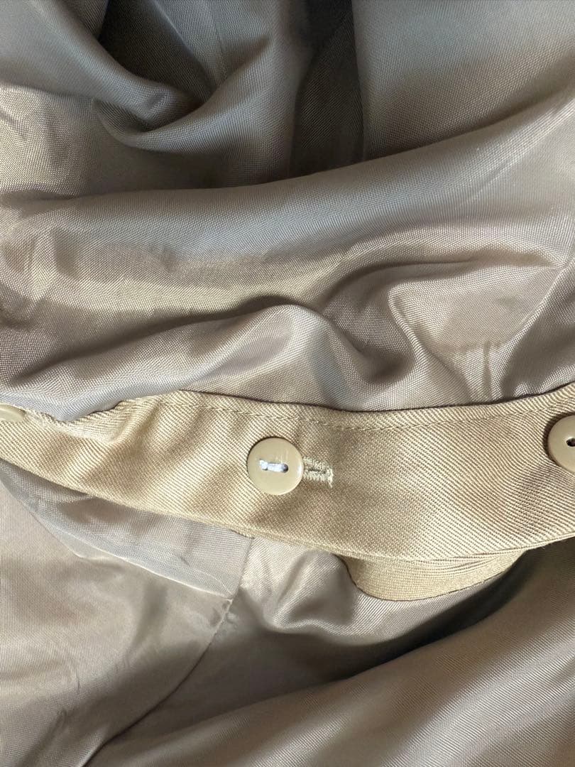 anuans ヴィーガンレザートリム2WAYトレンチコート