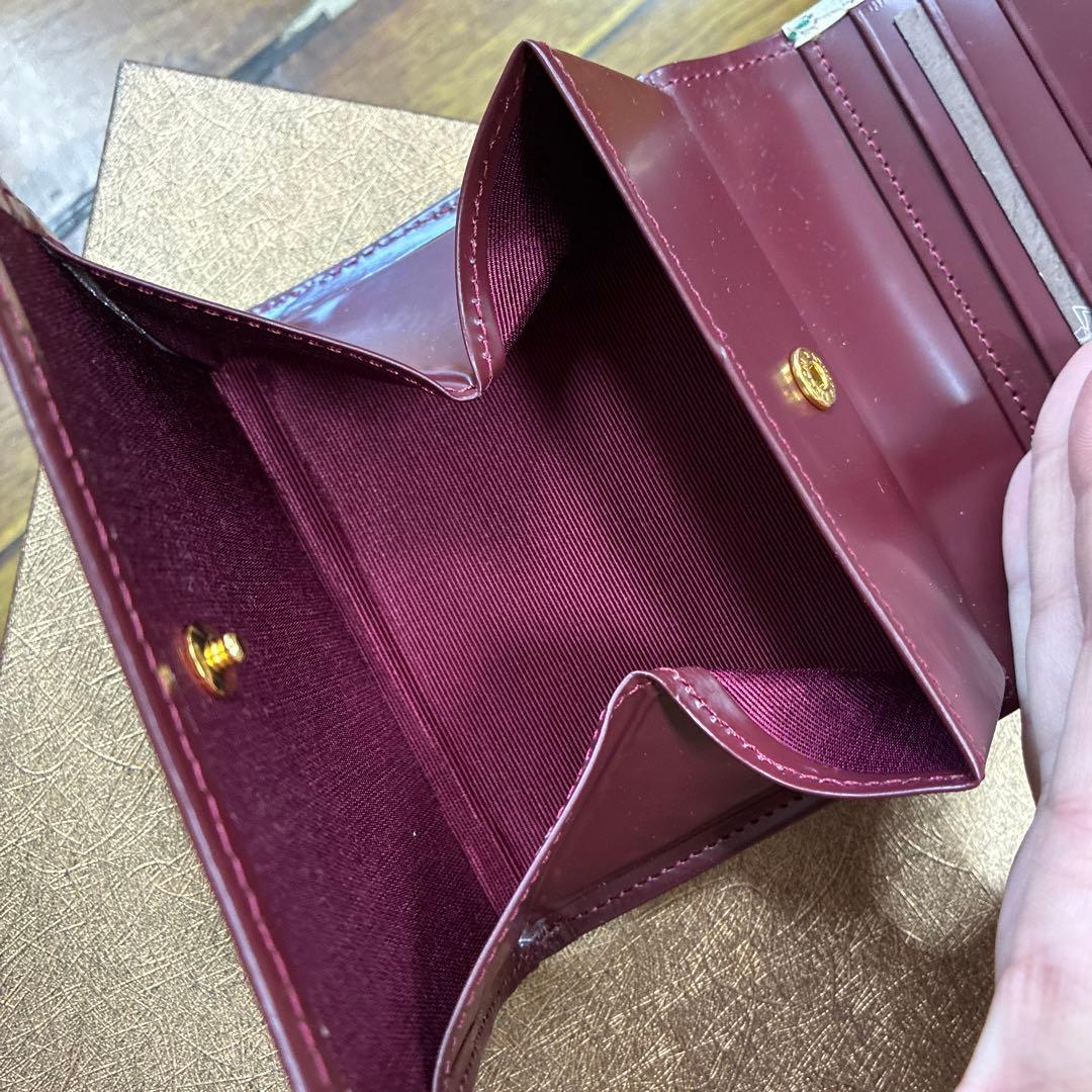 新品　文庫屋大関　枝垂れ花鳥　箱マチ小銭入れ付き折り財布