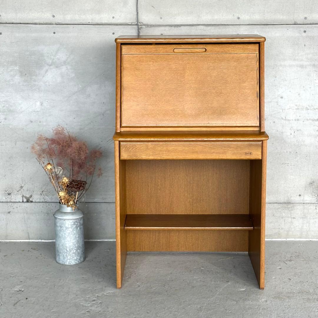 ✦90s✦ 日本製 浜本工芸ライティングビューローA 収 納デスク 木製レトロ