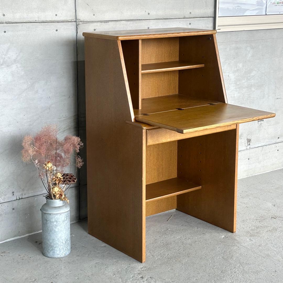 ✦90s✦ 日本製 浜本工芸ライティングビューローA 収 納デスク 木製レトロ