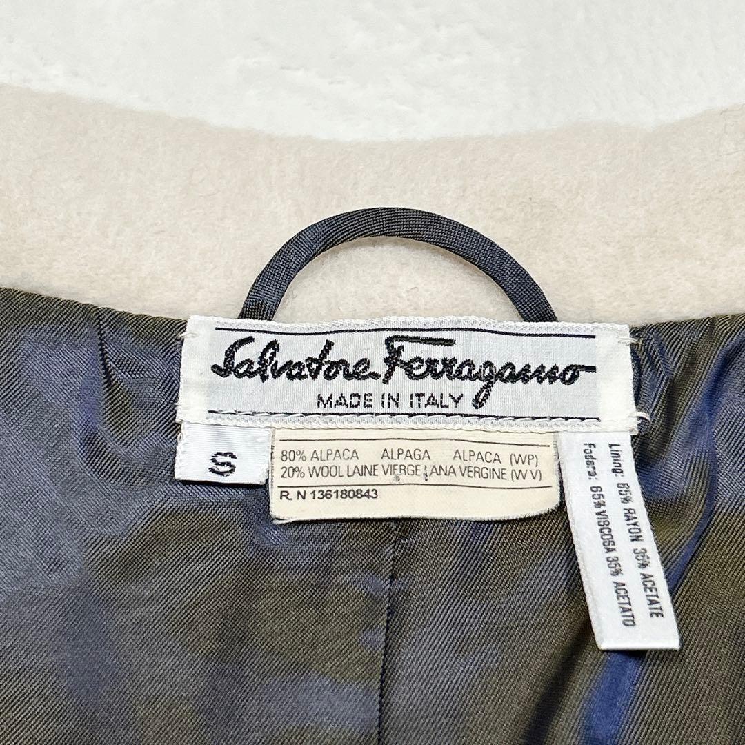 ほぼ未使用✨　サルバトーレ　フェラガモ　チェスター　コート　ロング　アルパカ