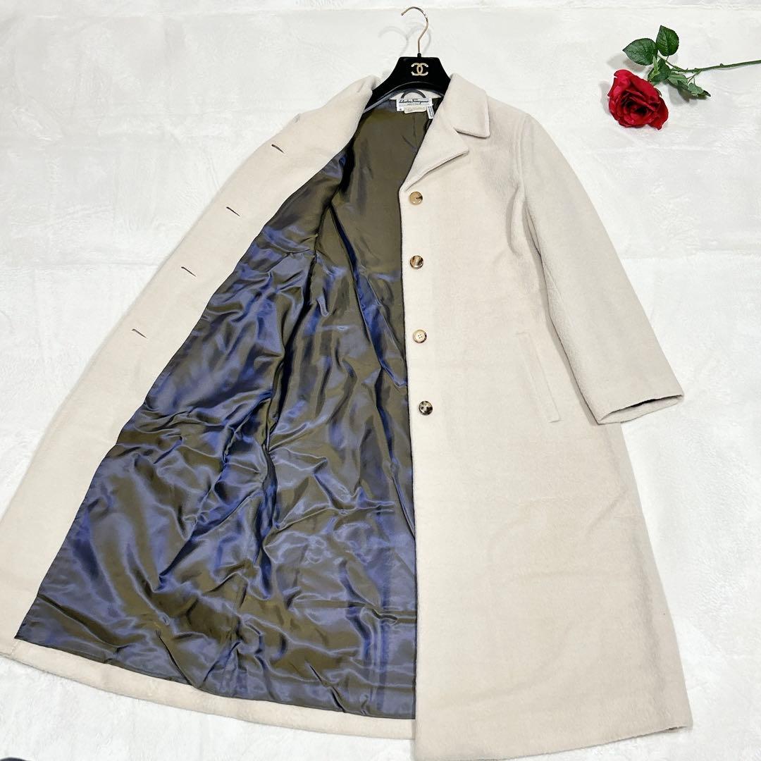 ほぼ未使用✨　サルバトーレ　フェラガモ　チェスター　コート　ロング　アルパカ