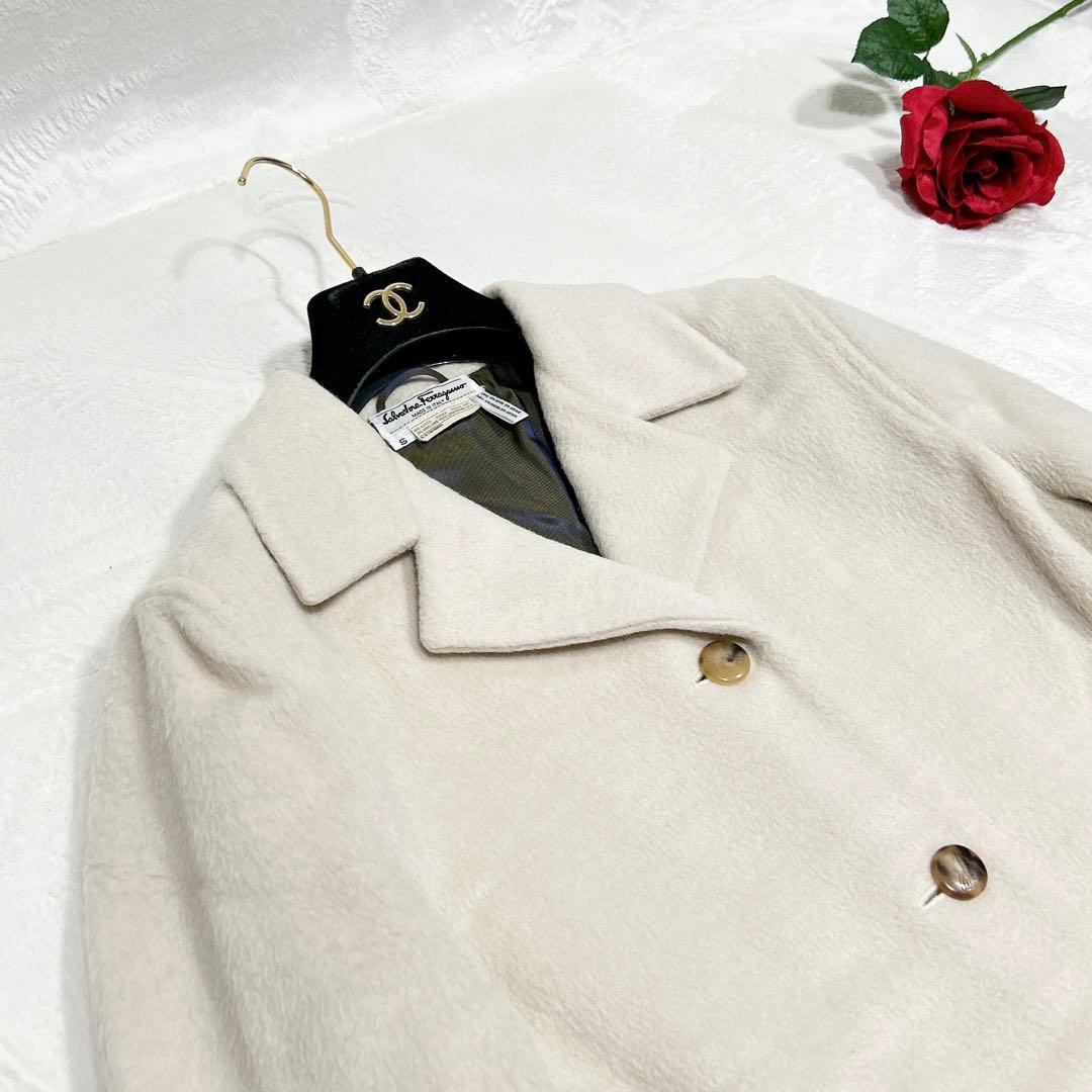 ほぼ未使用✨　サルバトーレ　フェラガモ　チェスター　コート　ロング　アルパカ