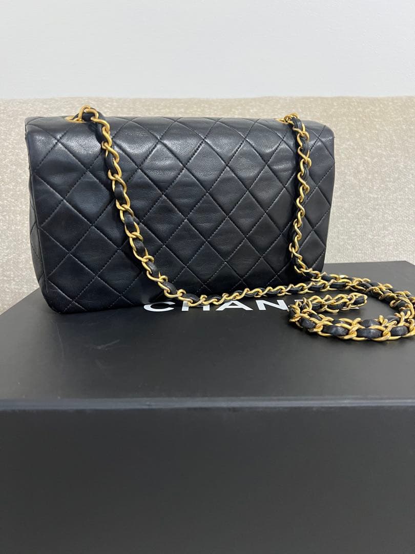 CHANEL シャネル ミニマトラッセ ラムスキン シングルフラップ ゴールド
