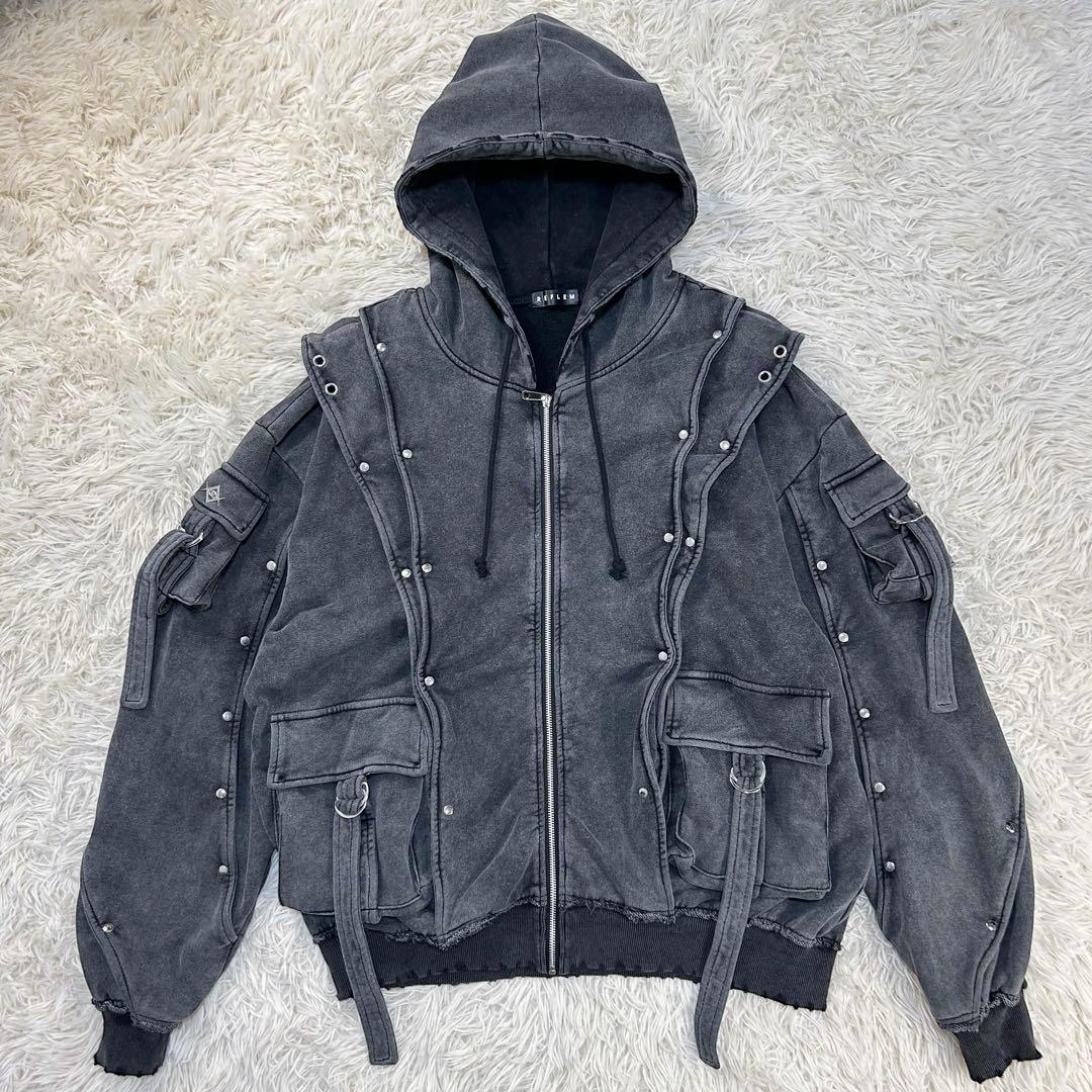 完売品 REFLEM ヘビーレイヤードZIPパーカー グレー