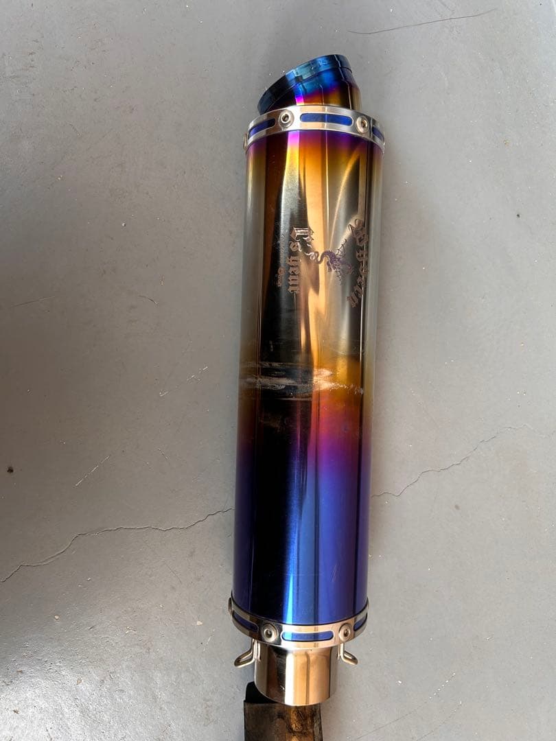 モンキー125 ジークラフトワイバンクラシックマフラーチタンドラッグブルー