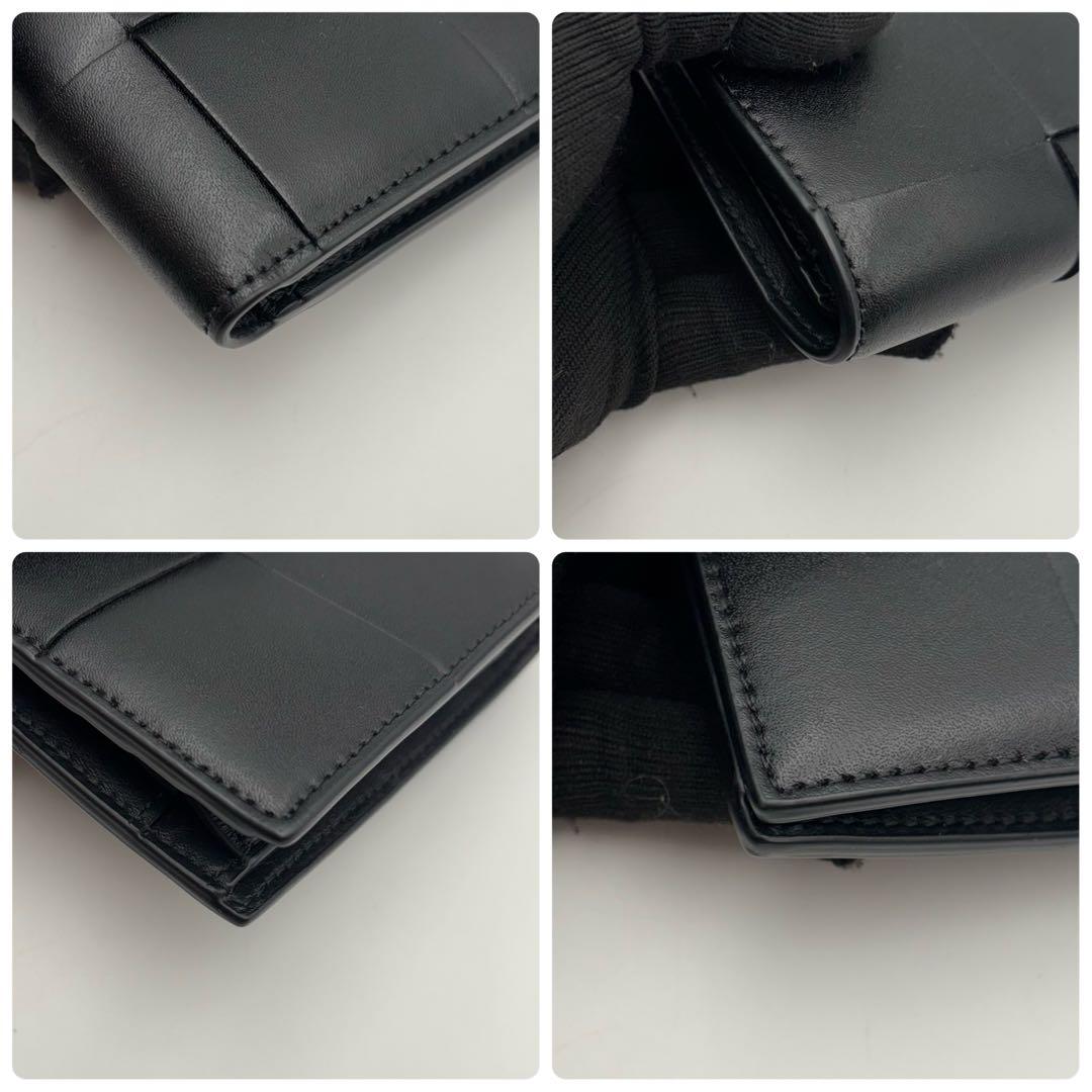 ✨極極美品　ボッテガ　二つ折り　カセット　小銭入れ　ブラック　RFID