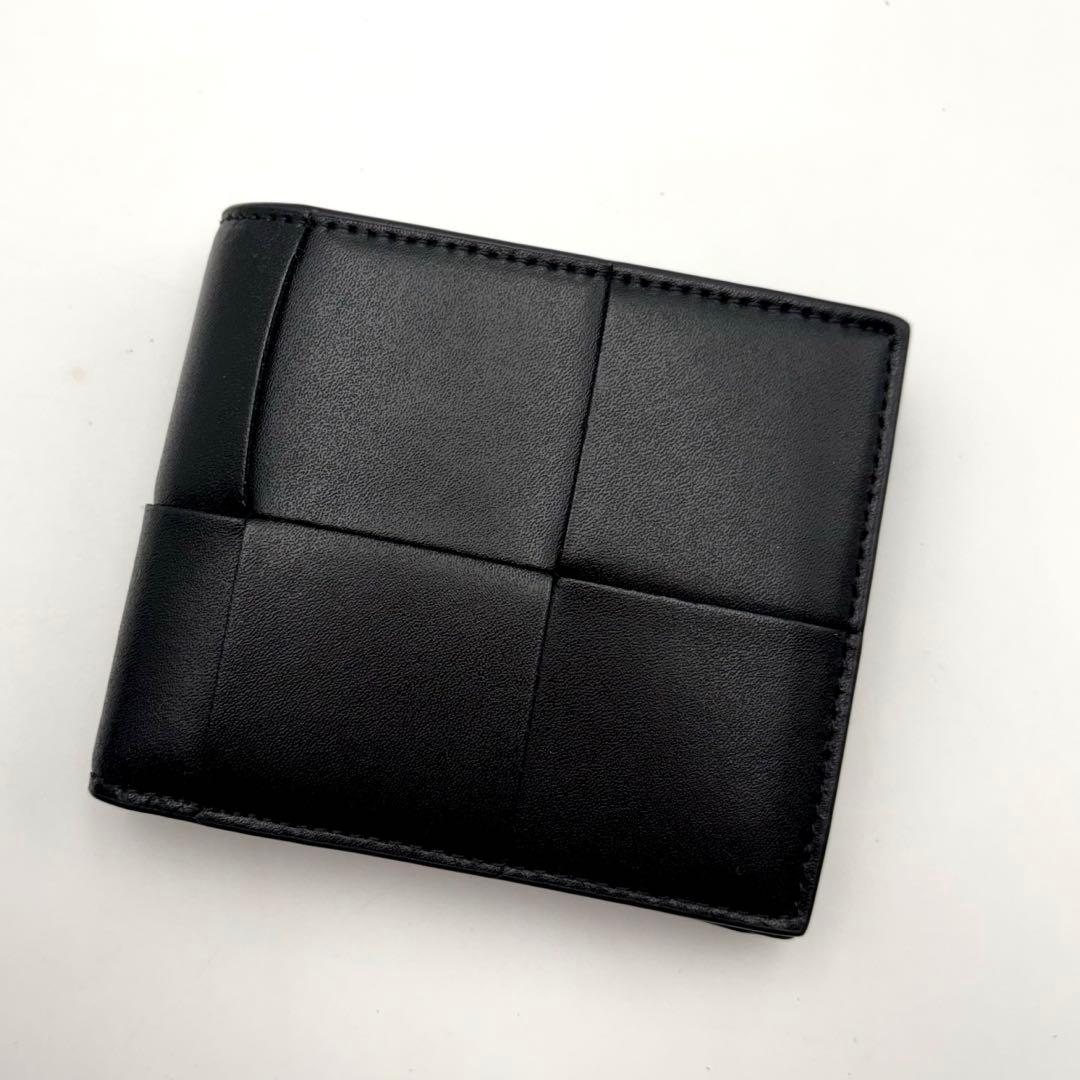 ✨極極美品　ボッテガ　二つ折り　カセット　小銭入れ　ブラック　RFID