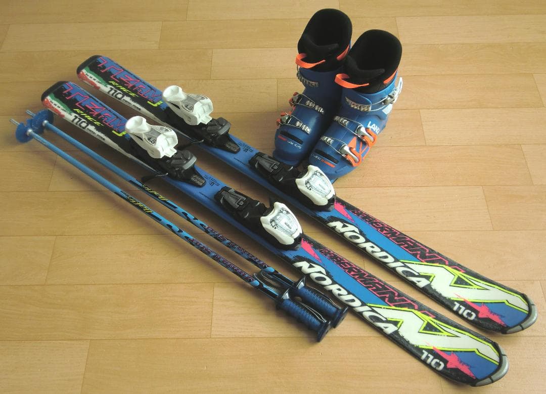 ■■12月・1月限定■送料無料■子供用スキーフルセット■板110/靴21.5■■