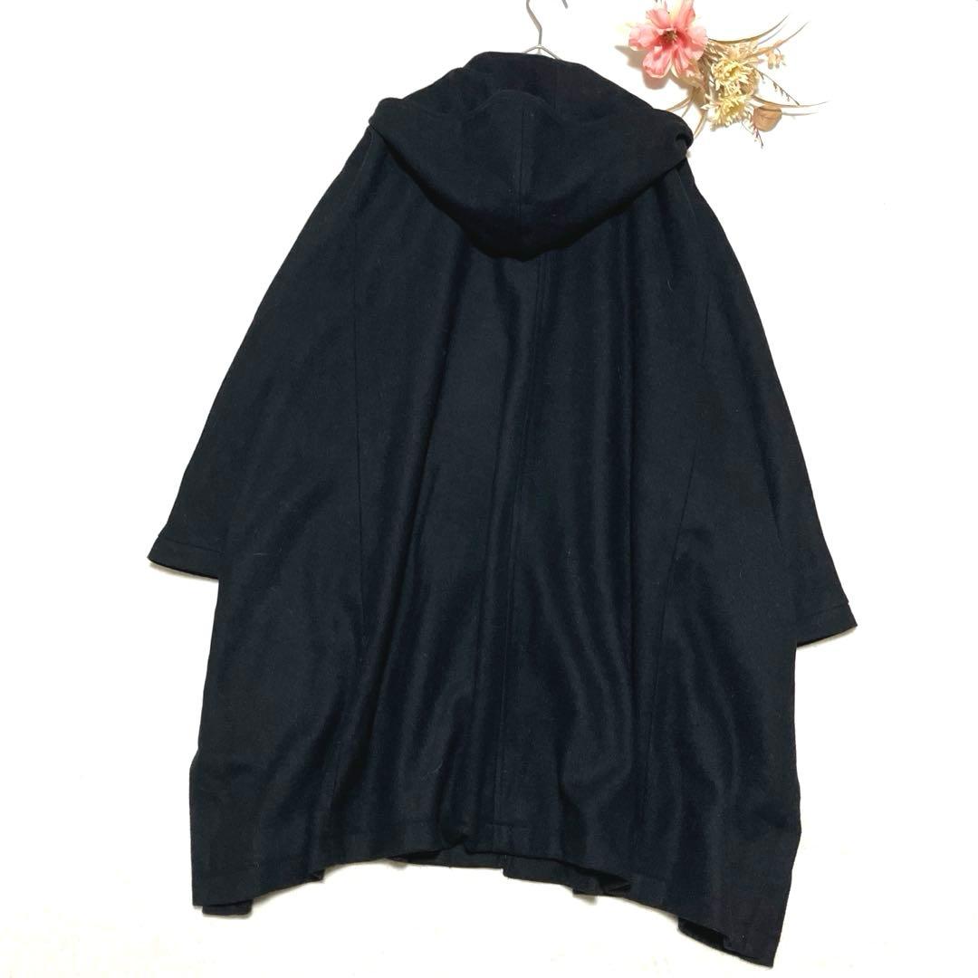 ソウルベリー　ポンチョコート　クロヤギさんからお手紙ついた　ブラック　ゆったり