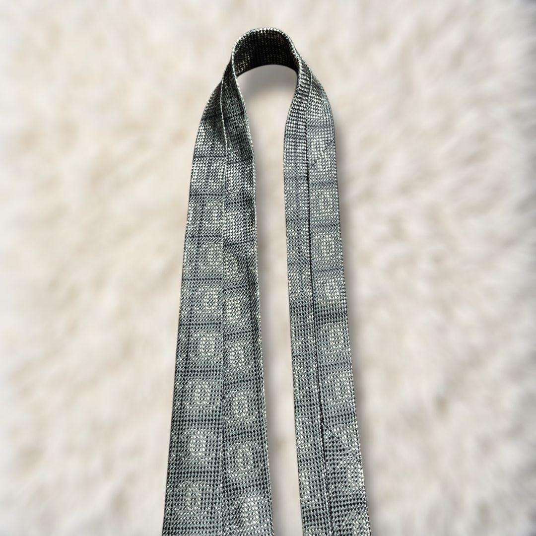 【未使用級✨】シャネル 総柄 ココマーク柄 金チェーン ジャガード グレー