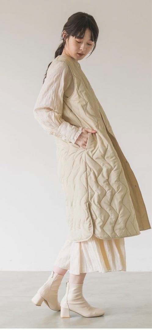 idem メニーウェイ　キルティング&ツイードコート