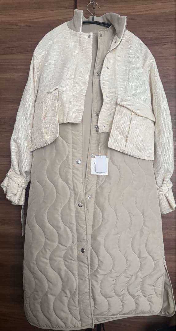 idem メニーウェイ　キルティング&ツイードコート