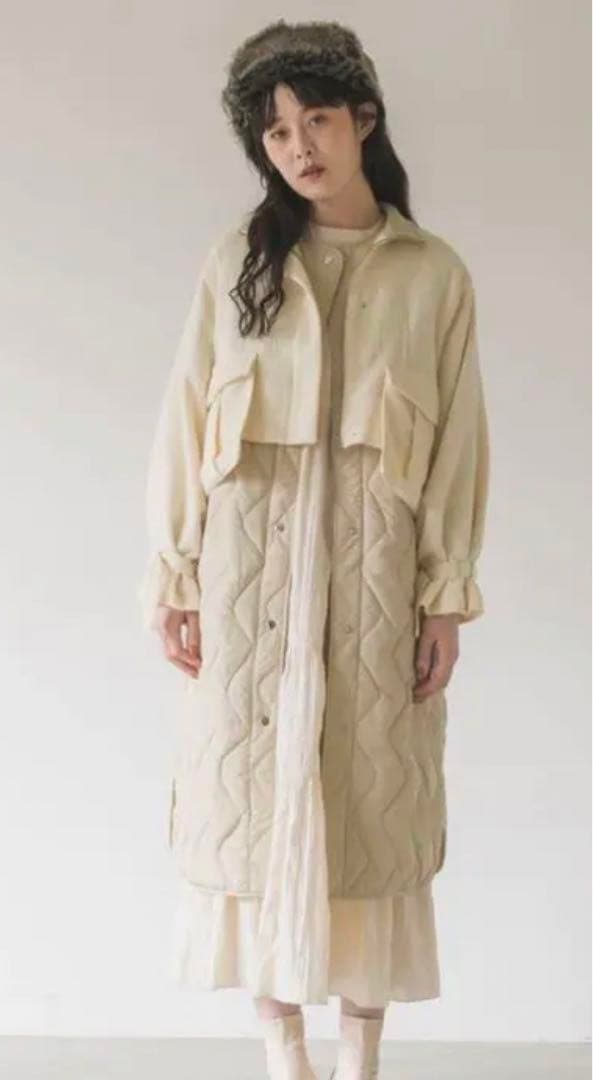 idem メニーウェイ　キルティング&ツイードコート