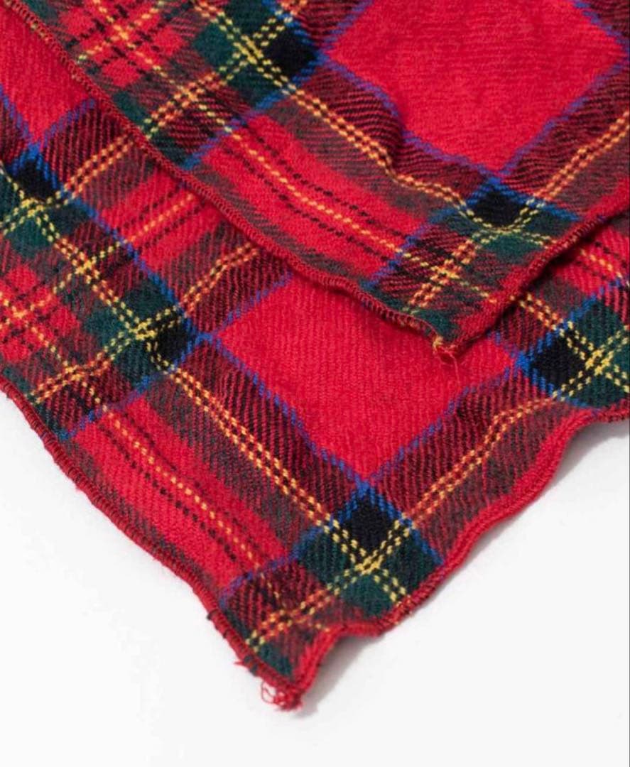 prit プリット ウールコットンタータンチェックストール レッド