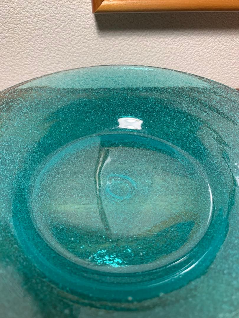 倉敷ガラス 小谷真三 民藝 吹きガラス 気泡 中皿 鉢