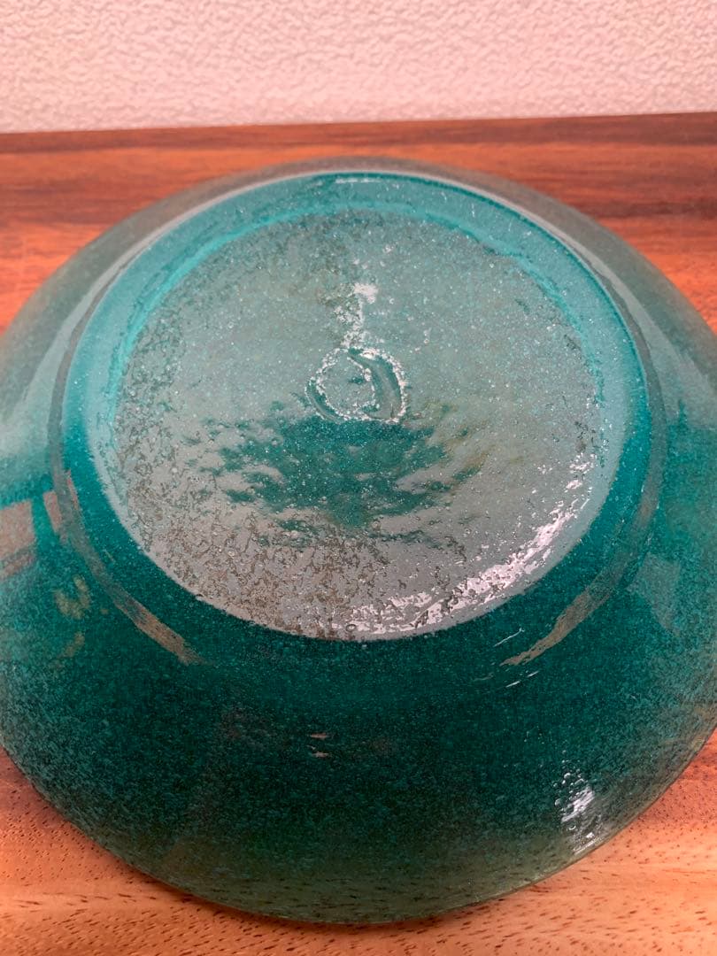 倉敷ガラス 小谷真三 民藝 吹きガラス 気泡 中皿 鉢