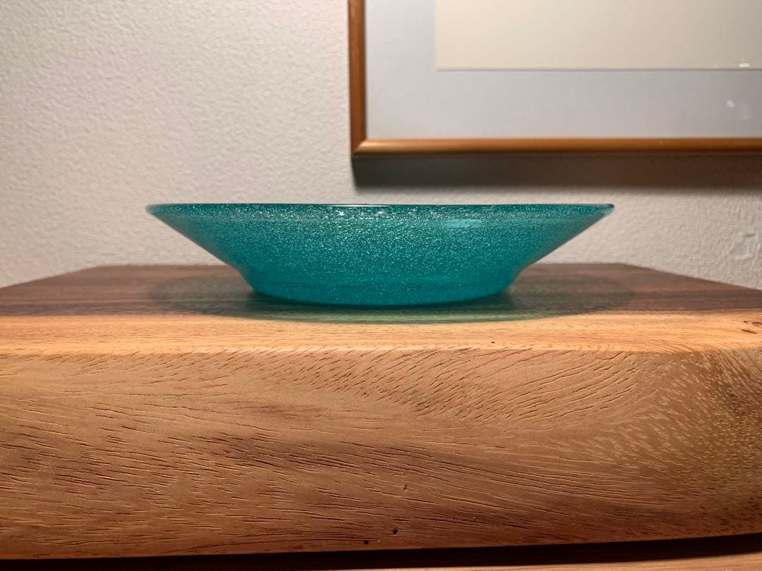 倉敷ガラス 小谷真三 民藝 吹きガラス 気泡 中皿 鉢