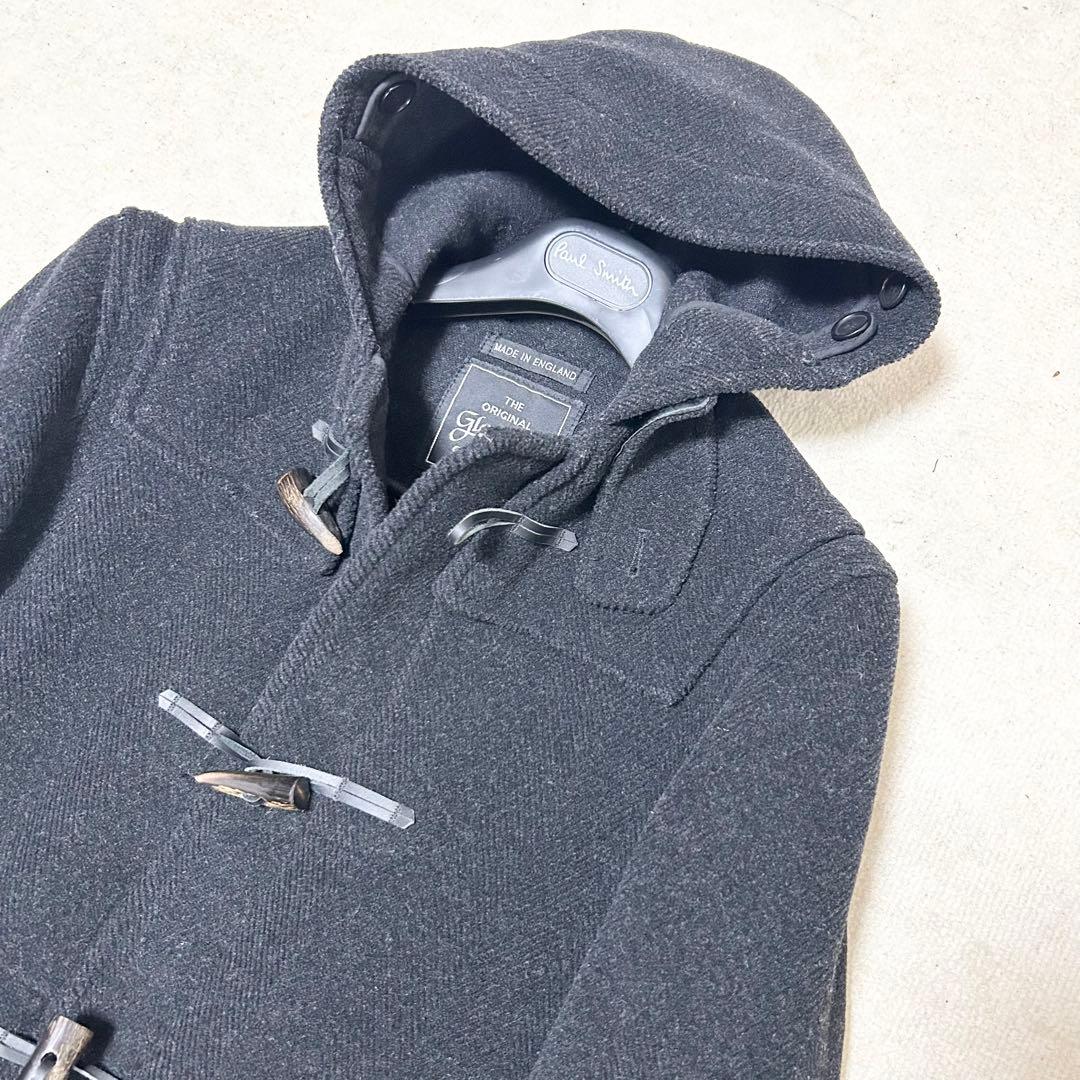 極美品　グローバーオール　ヘリンボーン生地　ダッフルコート　ダークグレー　現行