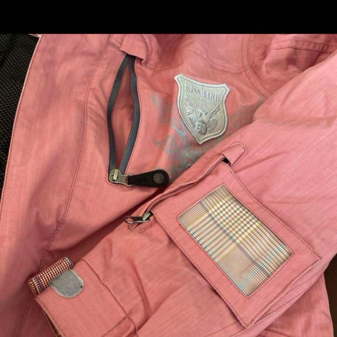 キスマーク kissmark スキーウェア スノーボード Lサイズ　ピンク