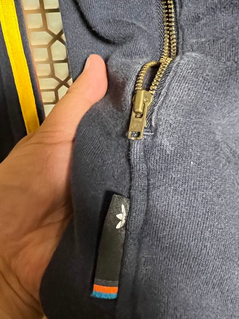 美品　アディダス　adidas ヴィンテージ トラックジャケット　紺　L