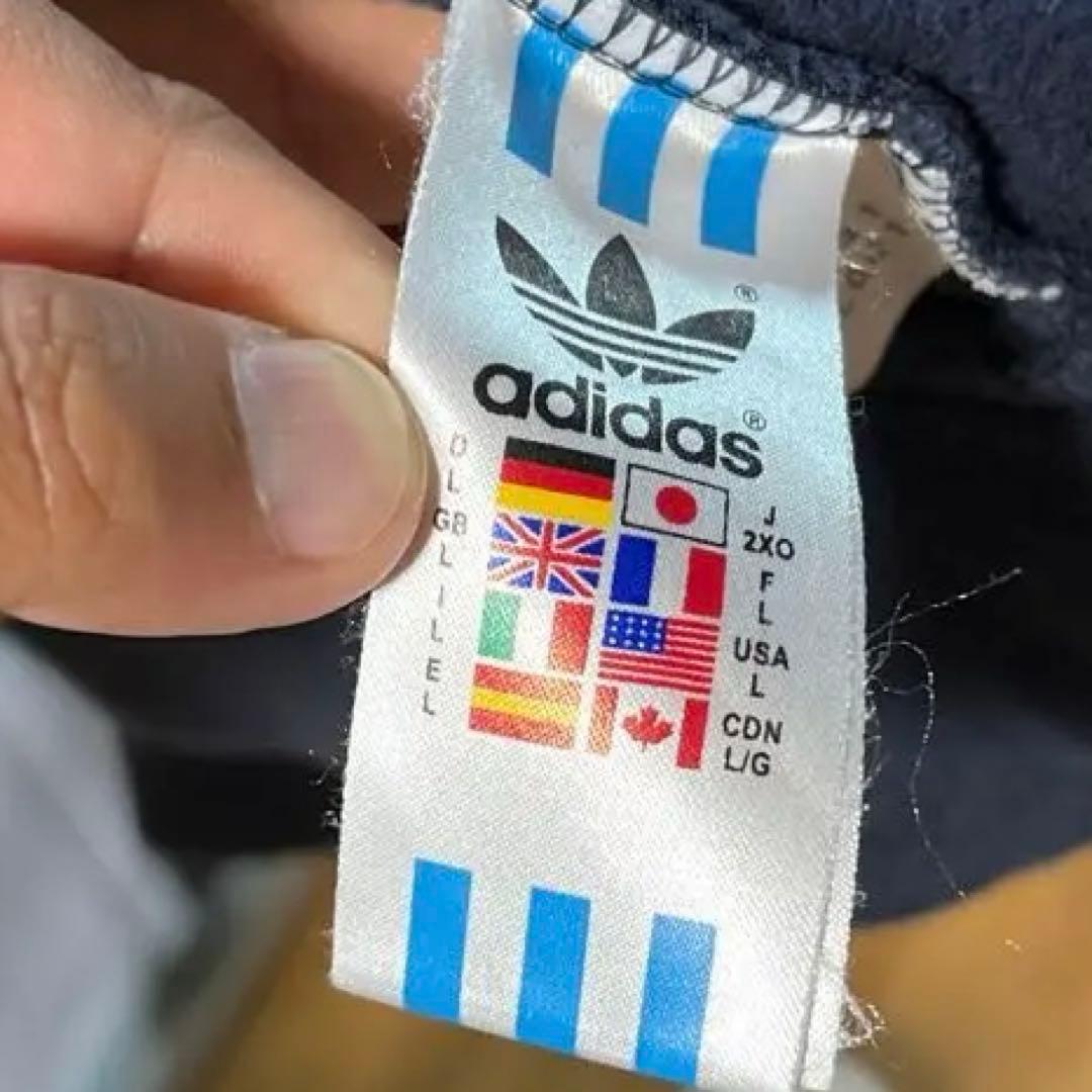 美品　アディダス　adidas ヴィンテージ トラックジャケット　紺　L