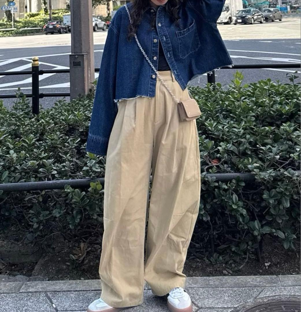 【新品タグ付】アングリッドungridカットオフショートデニムシャツ Gジャン