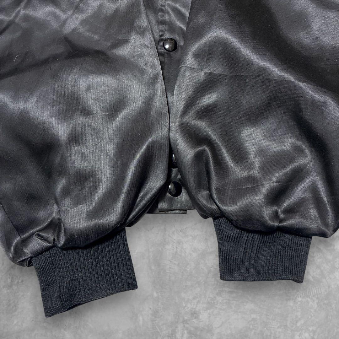 USA製HARTWELLシボレーCORVETT刺繍ナイロンスタジャンブラックXL