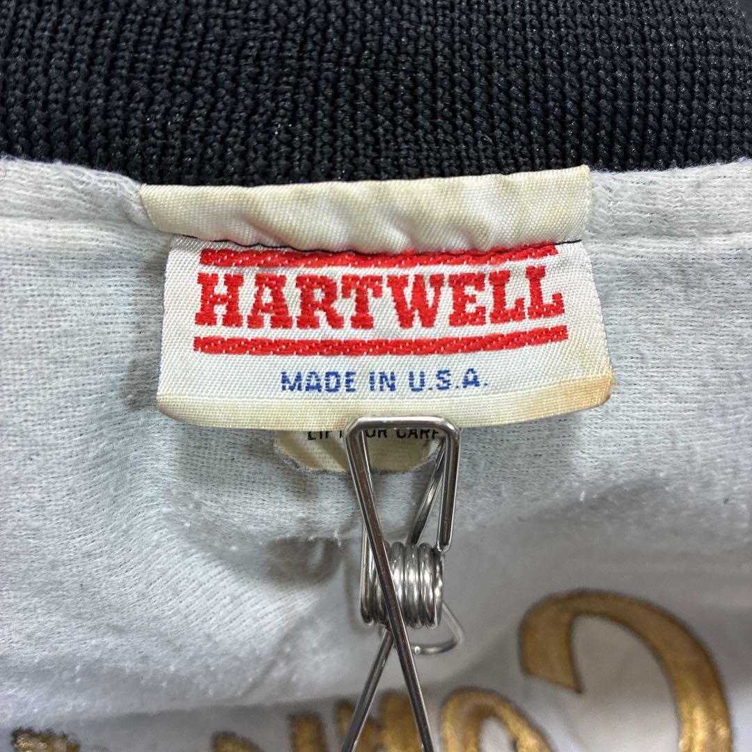 USA製HARTWELLシボレーCORVETT刺繍ナイロンスタジャンブラックXL