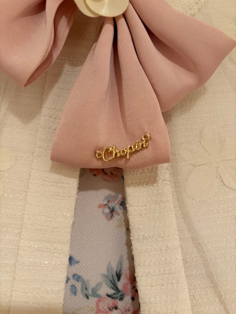 Chopin 花柄ドレス リボン付きジャケット