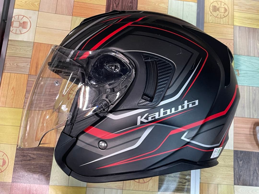 Kabuto ヘルメット ブラック/レッドXLサイズ