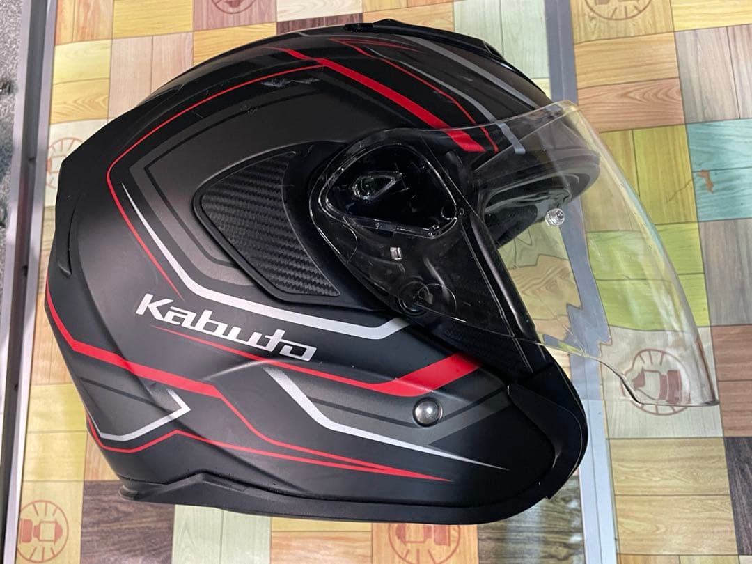 Kabuto ヘルメット ブラック/レッドXLサイズ