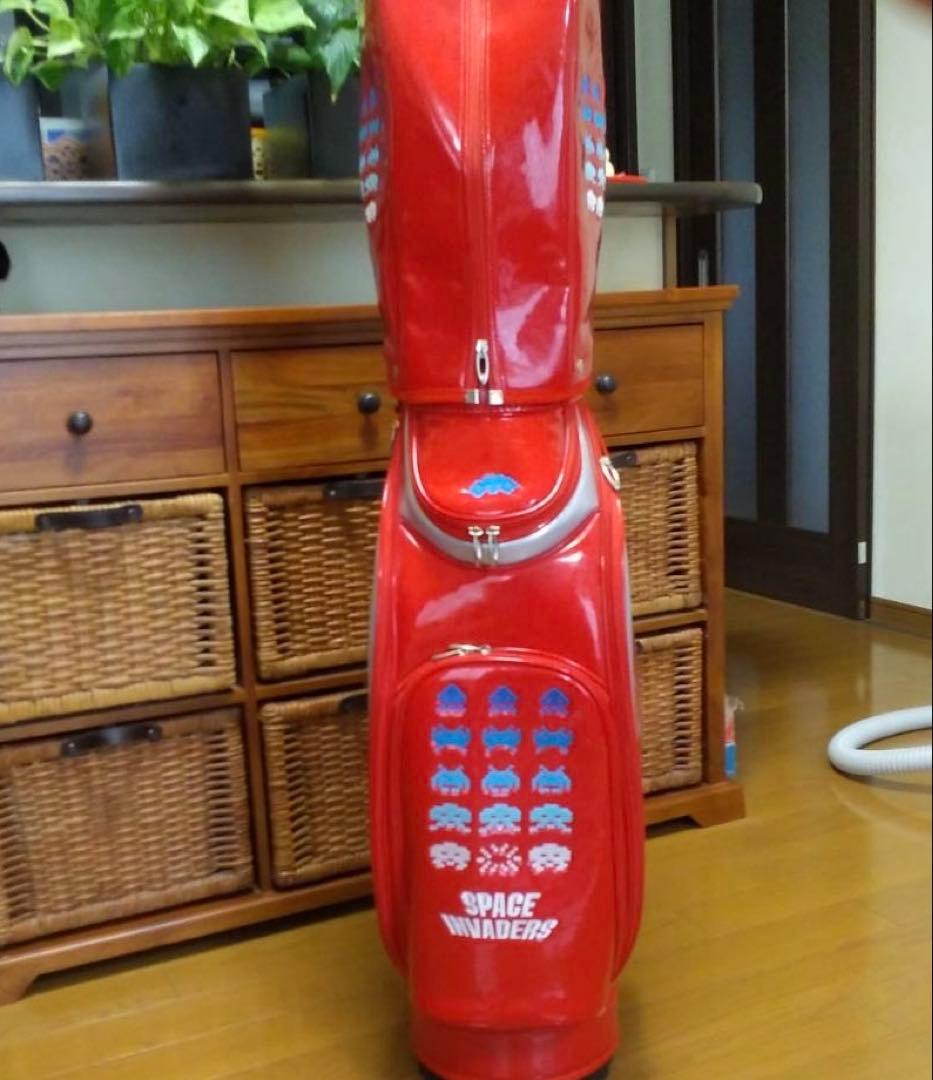 SPACE INVADERS キャディバッグ レッド