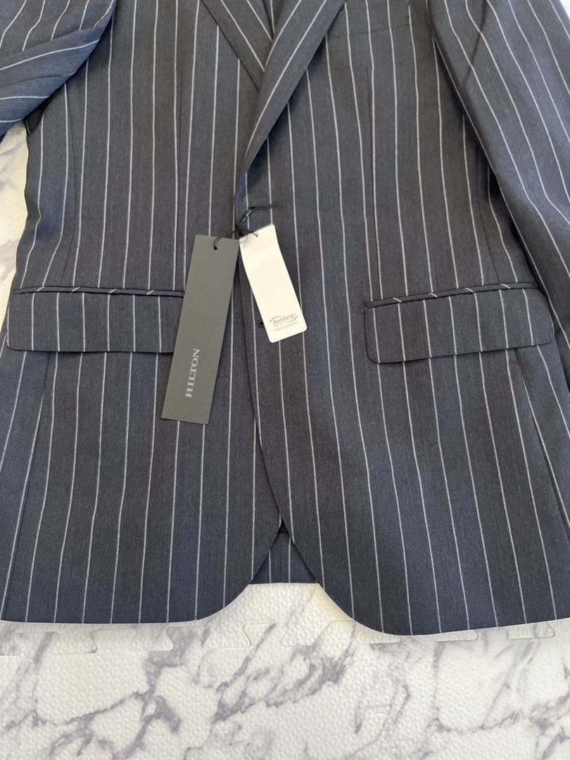 未使用 HILTON ヒルトン Zegna ゼニア スーツ ストライプ YA7