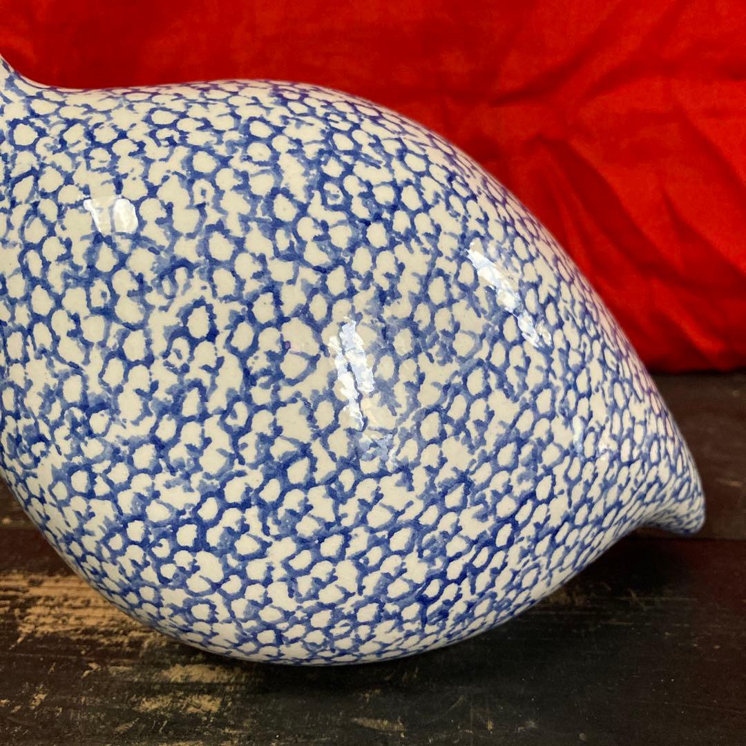 ホロホロ鳥　陶器オブジェ　置物　二体　ハイジ・カイヤール　インテリア雑貨